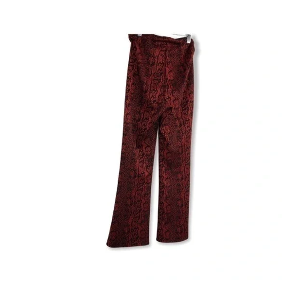 Zara Black Red Snake Skin Design Pants - Picture 7 of 7